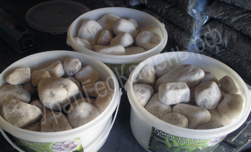 Камни для бани Кварц окатанный 15кг в Тюмени