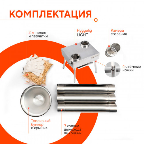 Походная печь Hyggelig LIGHT в Тюмени