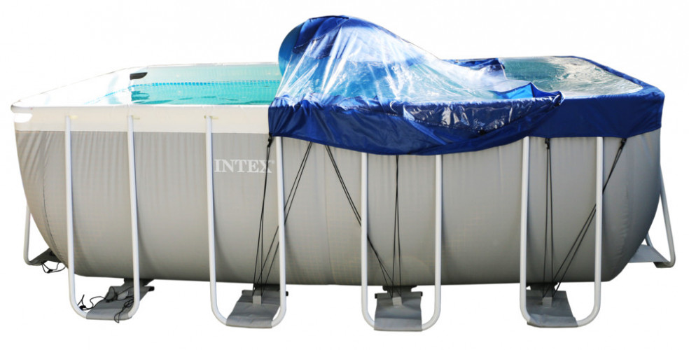 Тент для прямоугольного бассейна Intex/Bestway с надувной подушкой "Фиеста" в Тюмени
