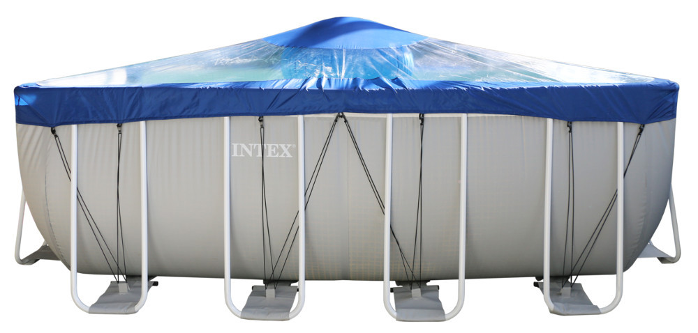 Тент для прямоугольного бассейна Intex/Bestway с надувной подушкой "Фиеста" в Тюмени