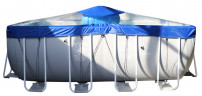 Тент для прямоугольного бассейна Intex/Bestway с надувной подушкой "Фиеста" в Тюмени