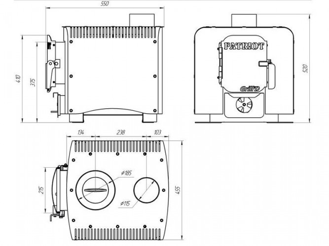 Печь длительного горения Grill’D Patriot 200 в Тюмени