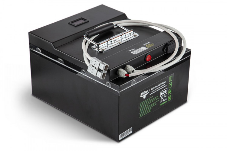 Тяговый железо-фосфатный аккумулятор RuTrike LiFePO4 60V32Ah (50А) в Тюмени