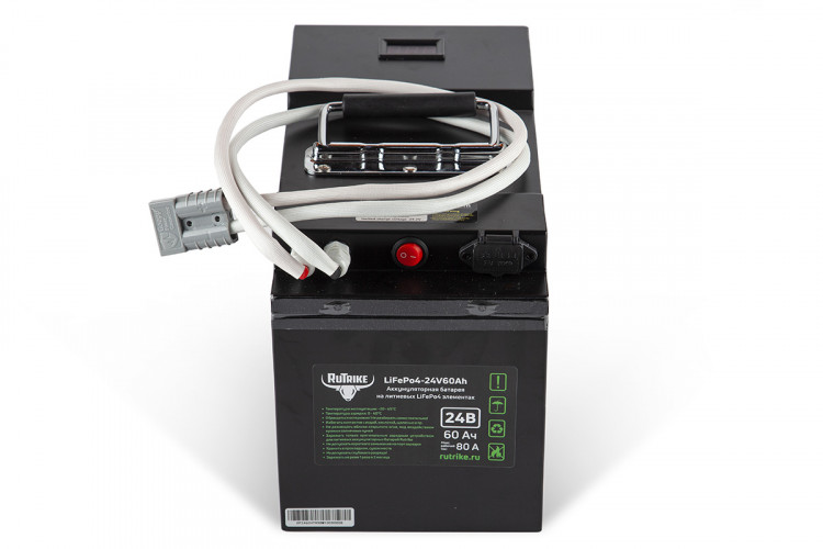 Тяговый железо-фосфатный аккумулятор RuTrike LiFePO4 60V48Ah (60А) в Тюмени