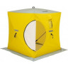 Палатка для рыбалки Helios утепл.Куб 1,5х1,5 желтый/серый в Тюмени