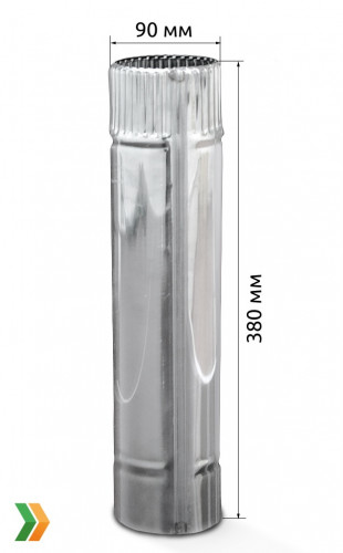 Сегмент трубы дымохода 90 мм. в Тюмени