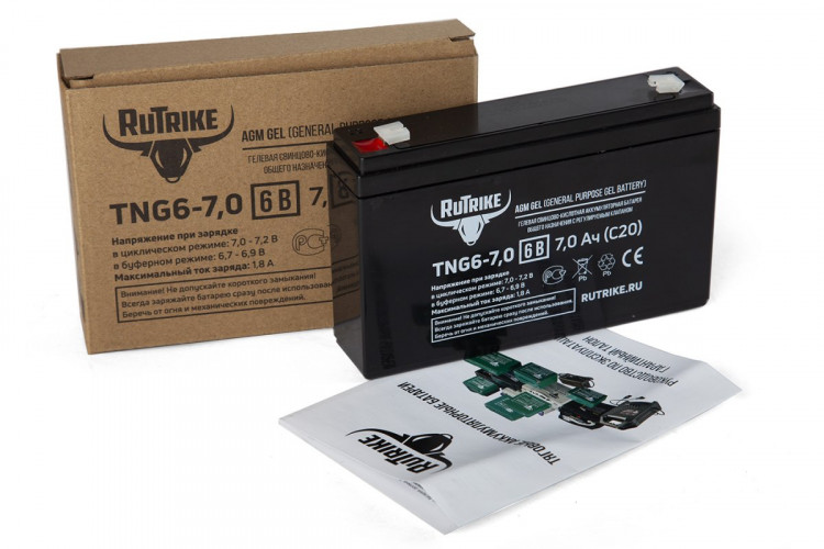 Тяговый гелевый аккумулятор RuTrike TNG 6-7.0 (6V7.0 A/H C20) в Тюмени