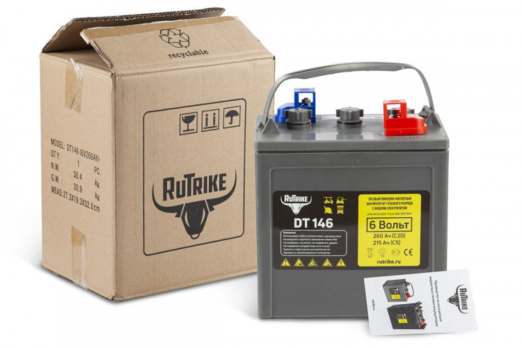 Тяговый аккумулятор RuTrike WET DT146 (T-145) 6V170A/H C3 в Тюмени