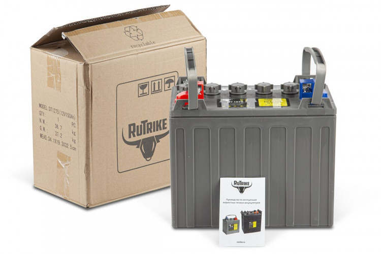 Тяговый аккумулятор RuTrike WET DT1275 (T1275) 12V100A/H C3 в Тюмени