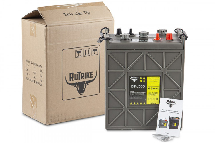Тяговый аккумулятор RuTrike WET DT-J305 6V215A/H C3 в Тюмени