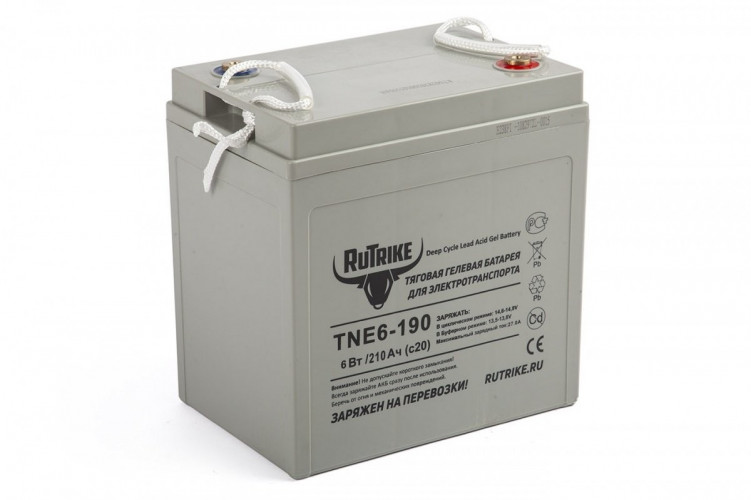 Тяговый гелевый аккумулятор RuTrike TNE6-190 (6V210A/H C3) в Тюмени