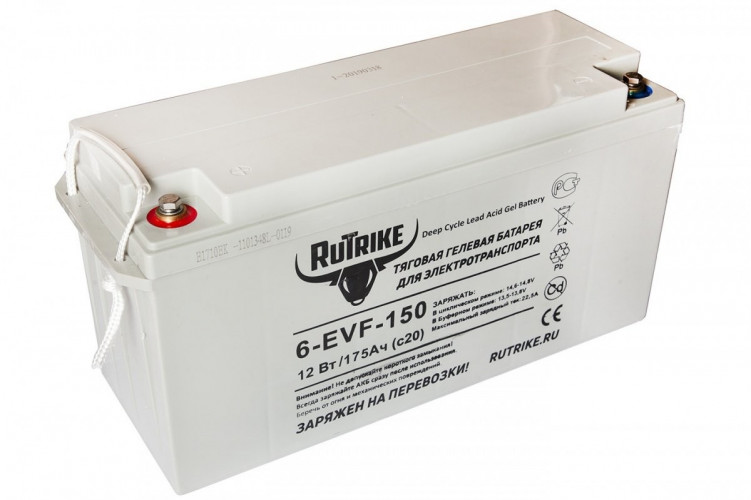 Тяговый гелевый аккумулятор RuTrike 6-EVF-150A (12V150A/H C3) в Тюмени