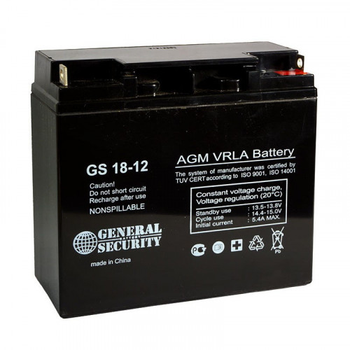 Аккумулятор General Security GS 12-18 L Kl (12 В, 18 Ач) в Тюмени