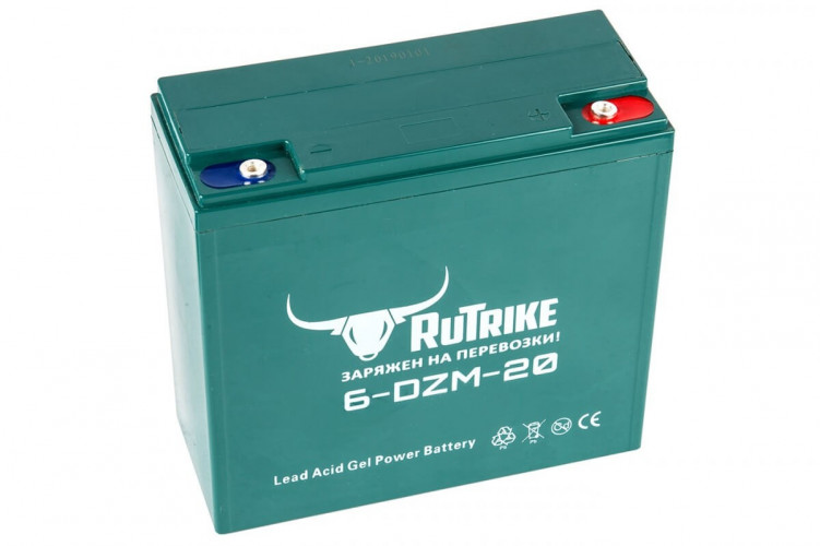 Тяговый гелевый аккумулятор RuTrike 6-DZF-20 (12V20A/H C2) в Тюмени
