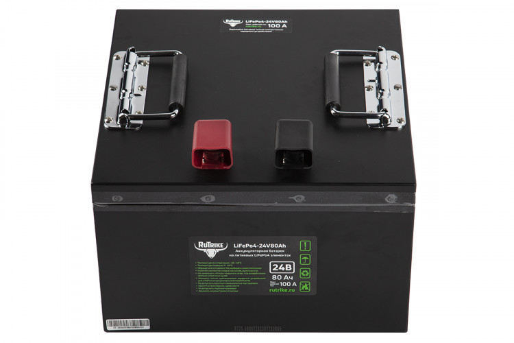 Тяговый железо-фосфатный аккумулятор RuTrike LiFePO4 24V80Ah (100A) в Тюмени
