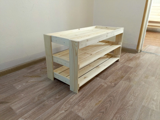 Полка для обуви деревянная в Тюмени